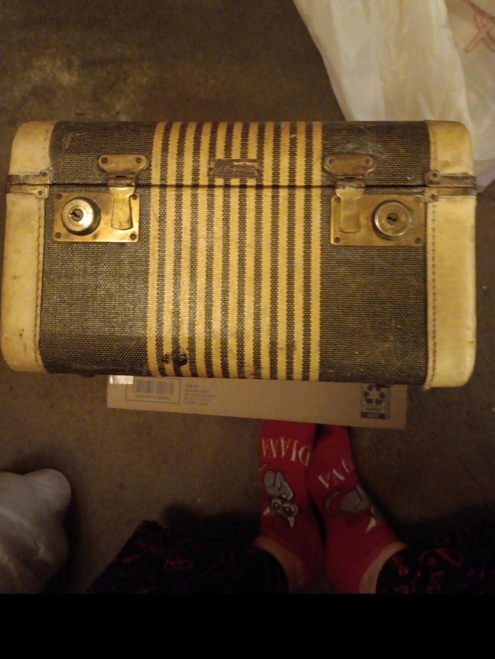 Vintage Luggage Travel Case JC Higgins 1940s-50s